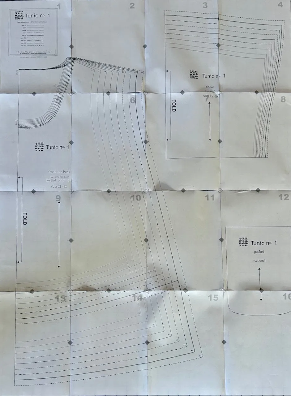 100 Acts of Sewing: Tunic No. 1 - PDF Sewing Pattern