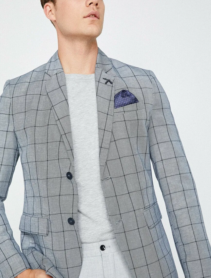 10841 Grey Check Blazer