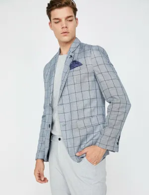 10841 Grey Check Blazer