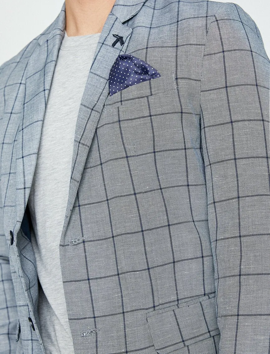 10841 Grey Check Blazer