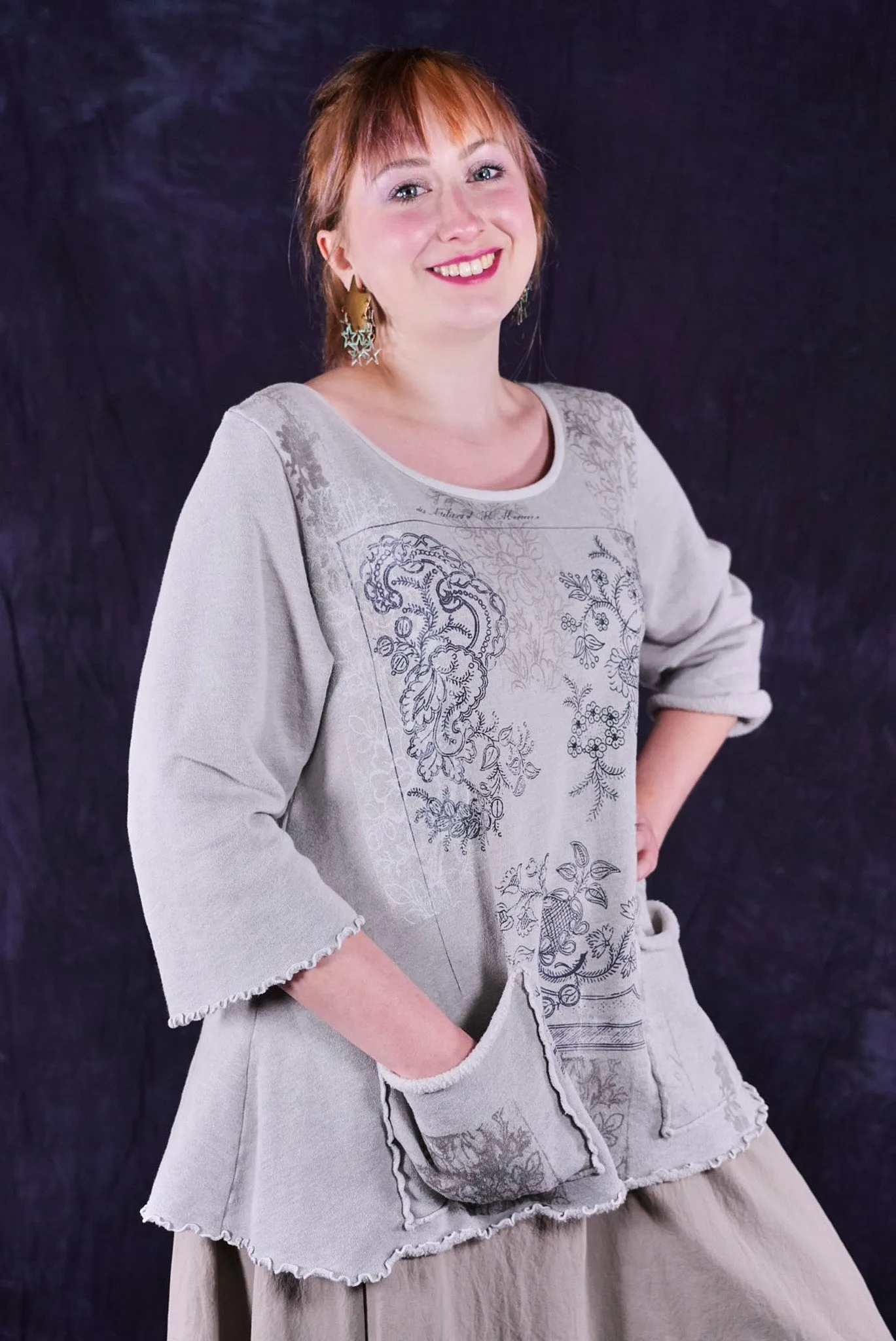 1145-2 Cafe Sweatshirt Pearl Smoke-P