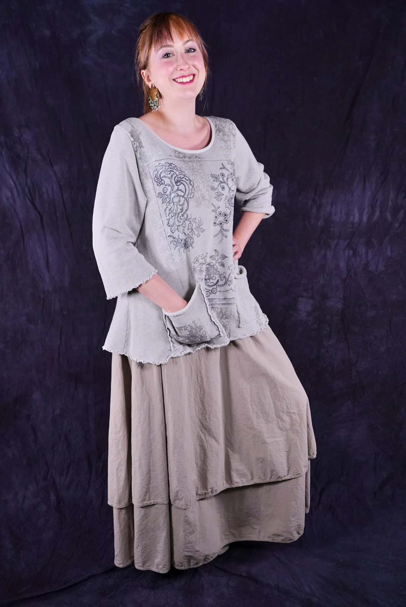 1145-2 Cafe Sweatshirt Pearl Smoke-P
