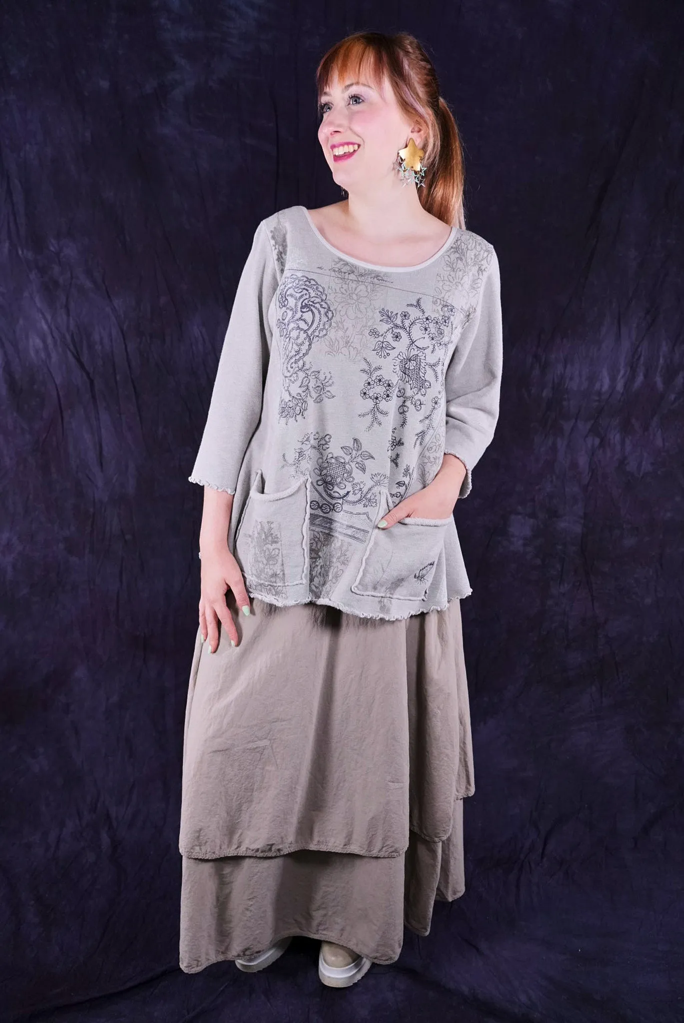 1145-2 Cafe Sweatshirt Pearl Smoke-P