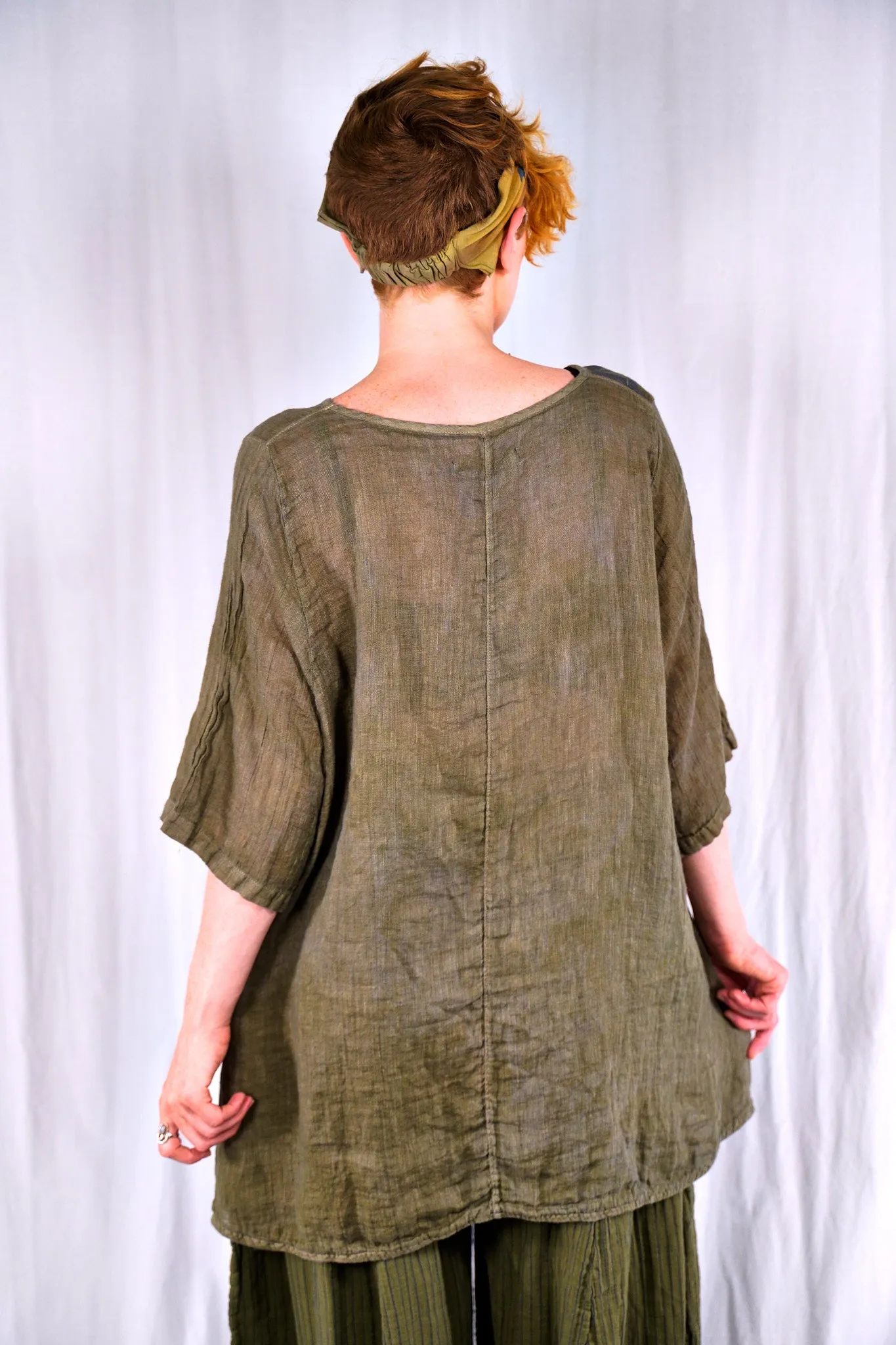 1210HD Linen Simple Tunic Terra Verte-P