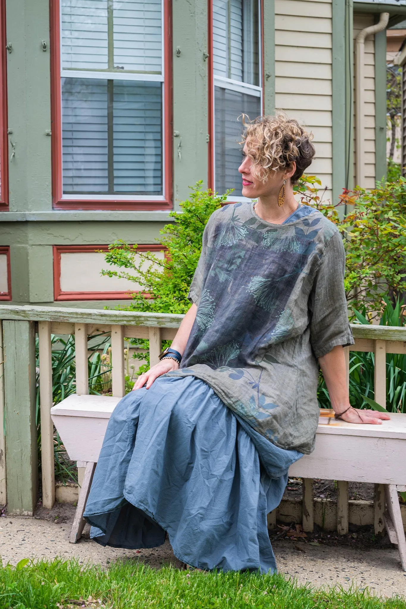 1210HD Linen Simple Tunic Terra Verte-P