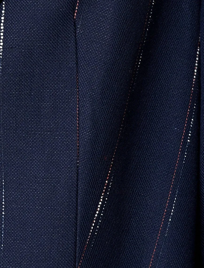 14957 Navy Blue Striped Jacket