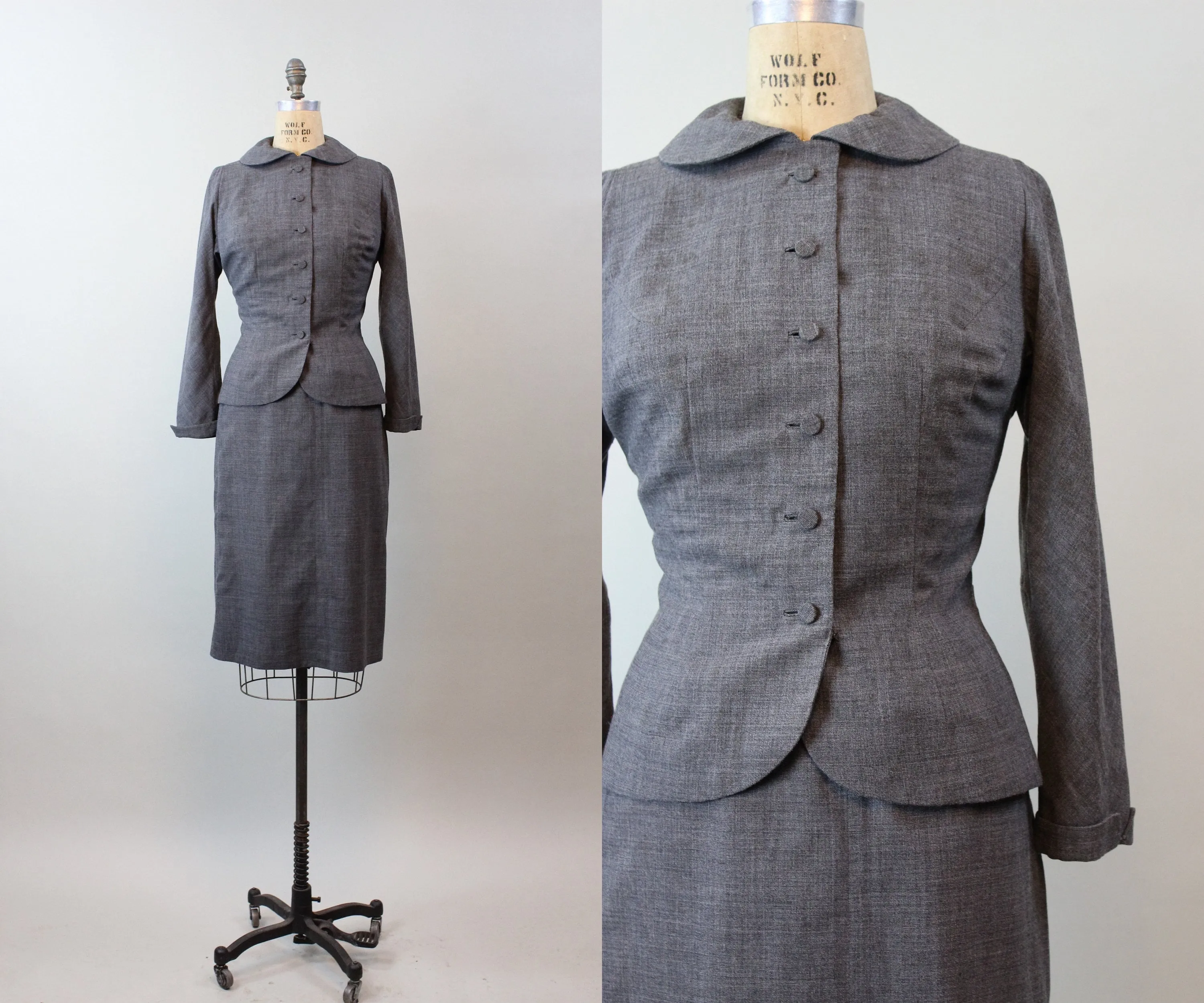 1950s SPECTATOR fitted light wool SUIT xs | new fall winter