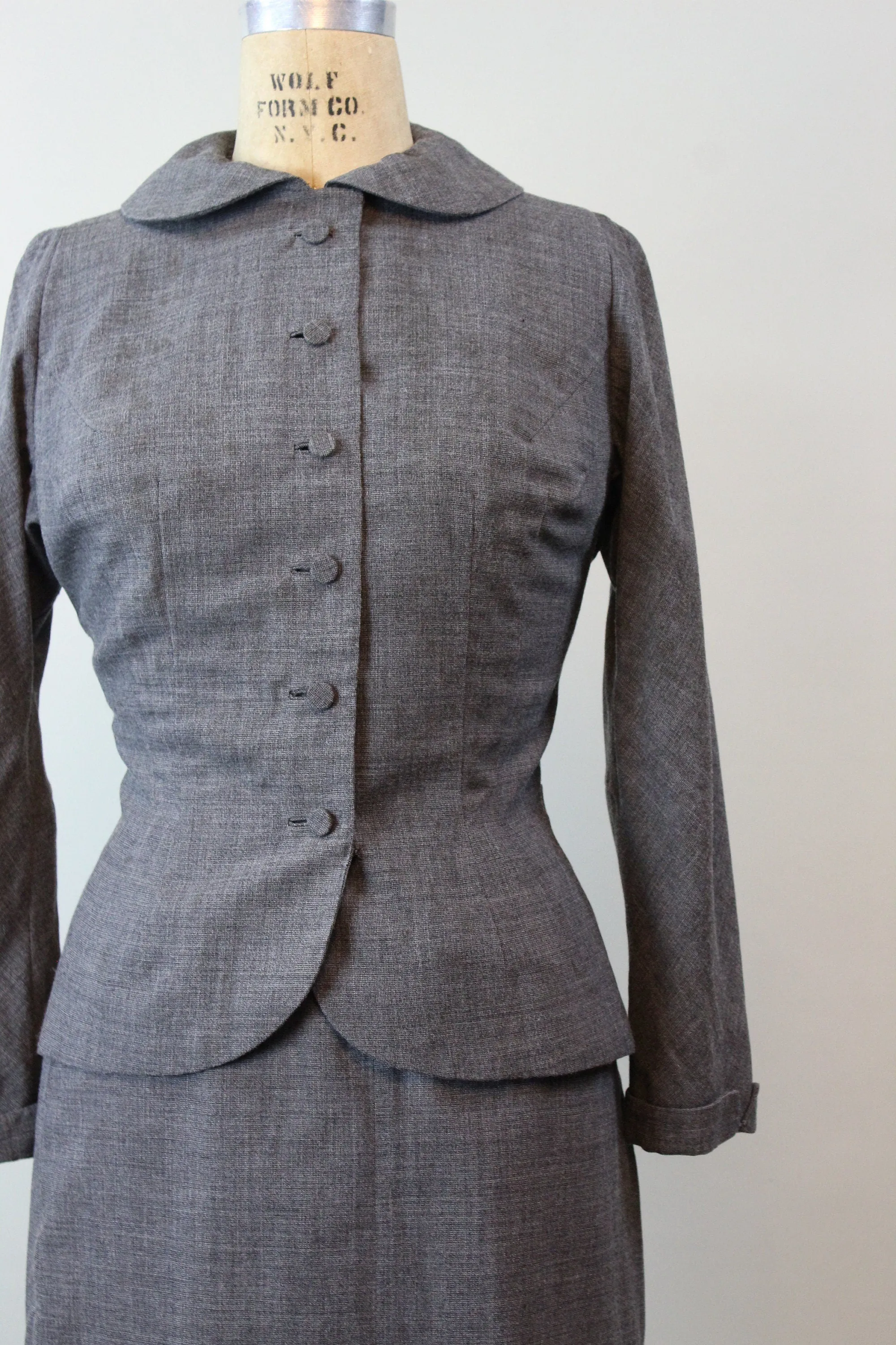 1950s SPECTATOR fitted light wool SUIT xs | new fall winter