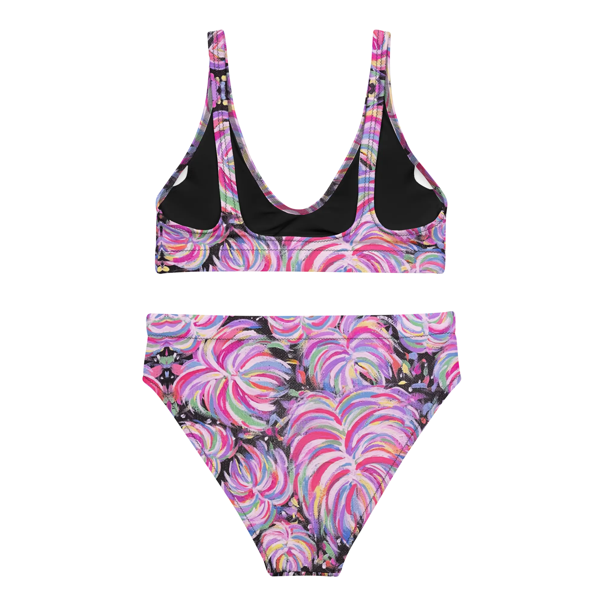 2 Piece High Waisted Bikini Set- "Fluffy" Design