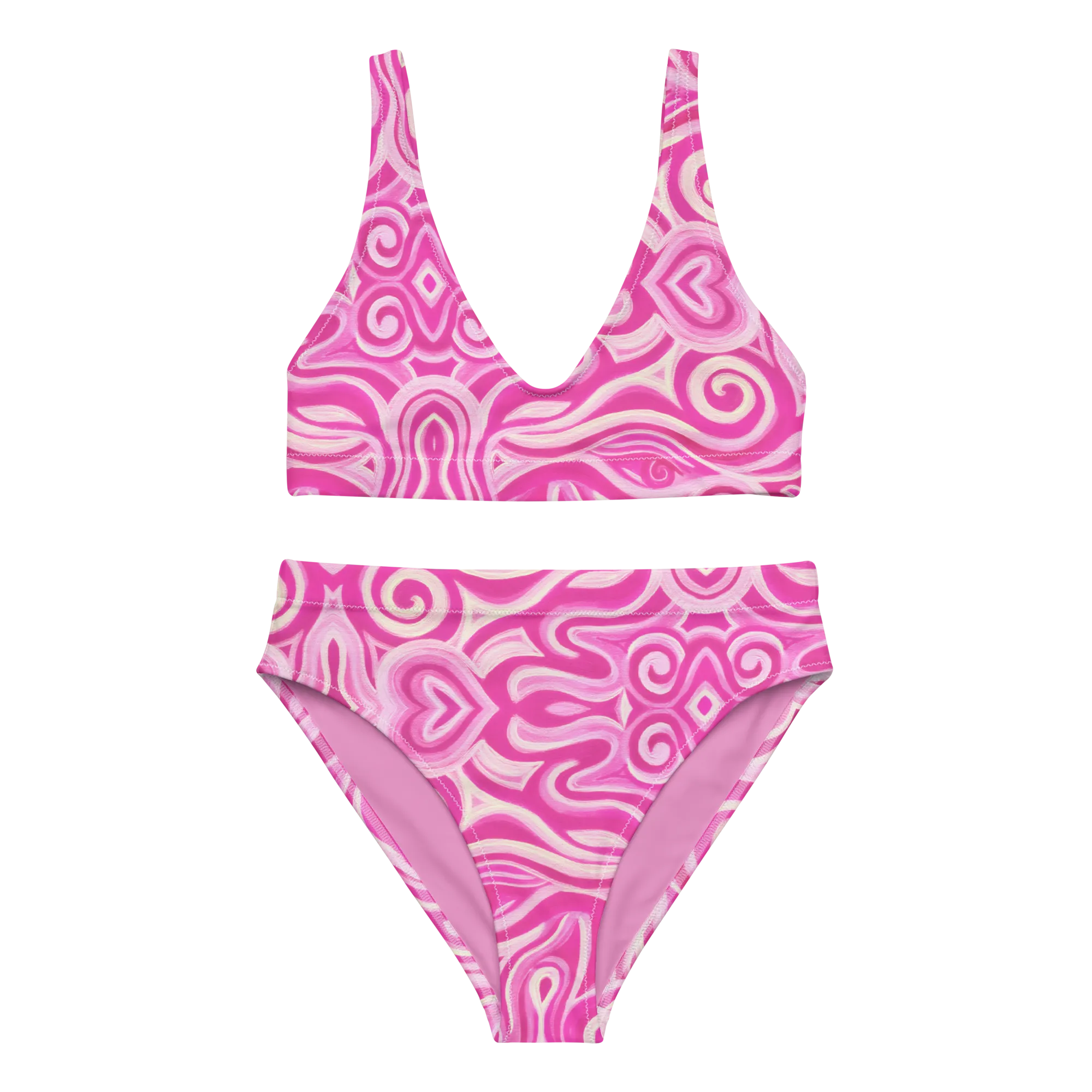 2 Piece High Waisted Bikini Set- "Princess" Design