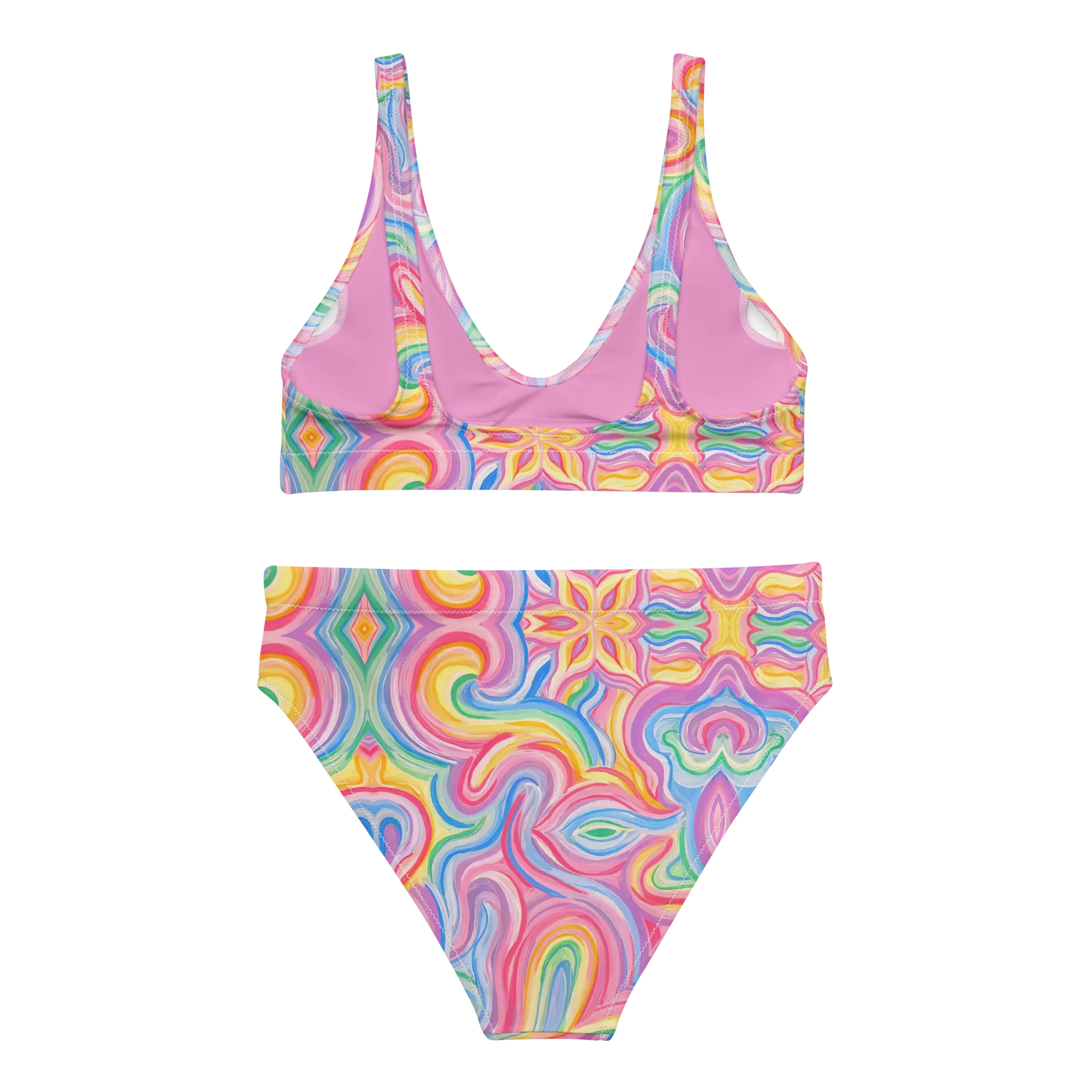 2 Piece High Waisted Bikini Set- "Unicorn" Design