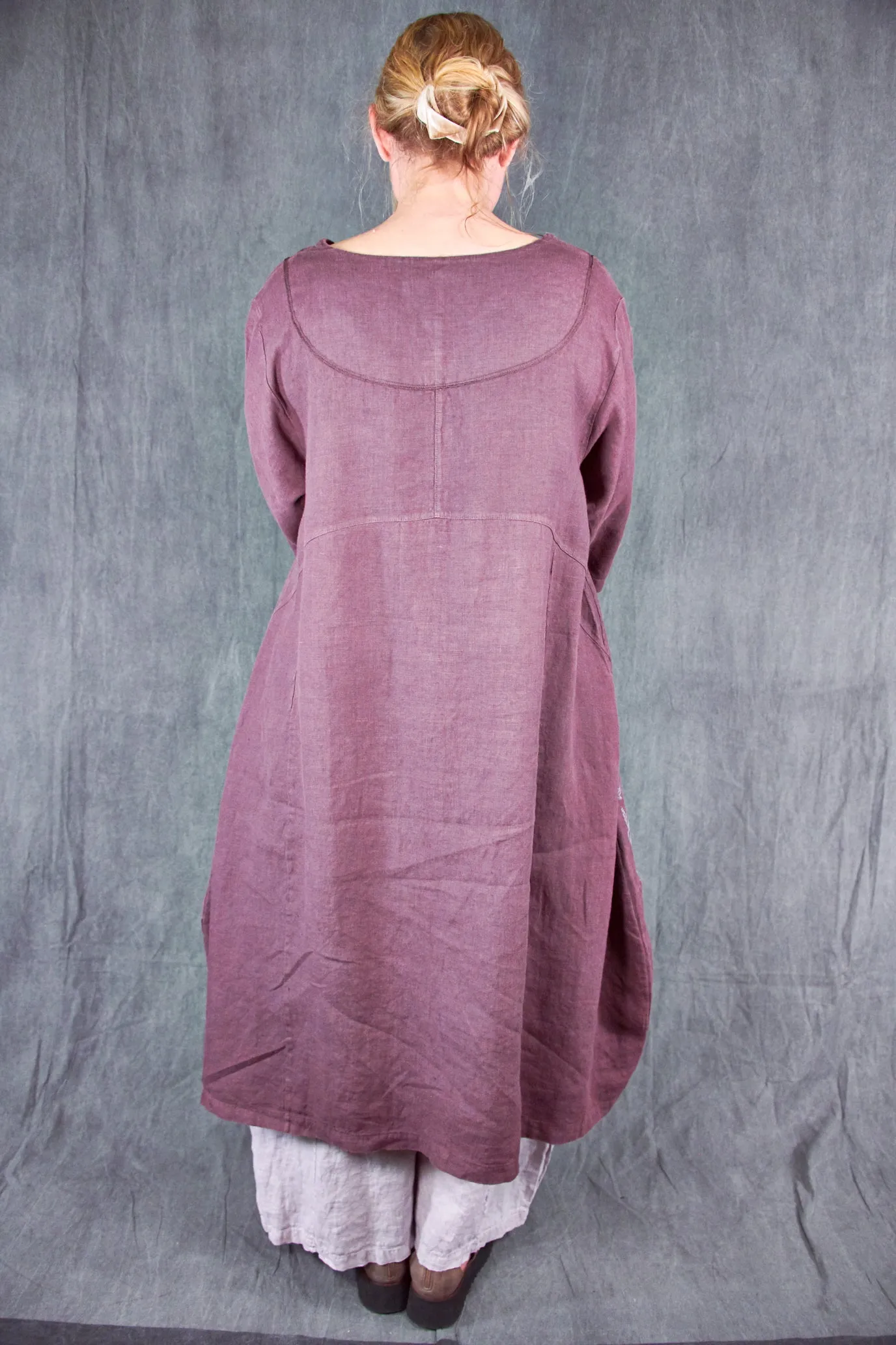 2133 Crossover Linen Tunic Incense-Meadow Flower