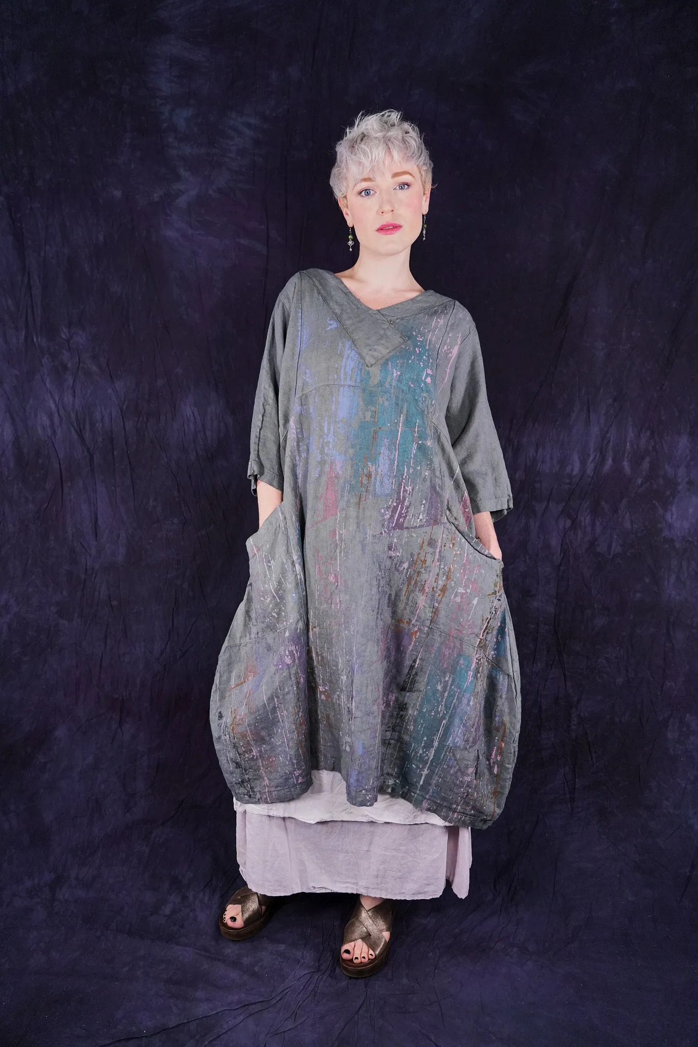 2133 Crossover Linen Tunic Smudge Stick-Artist Palette