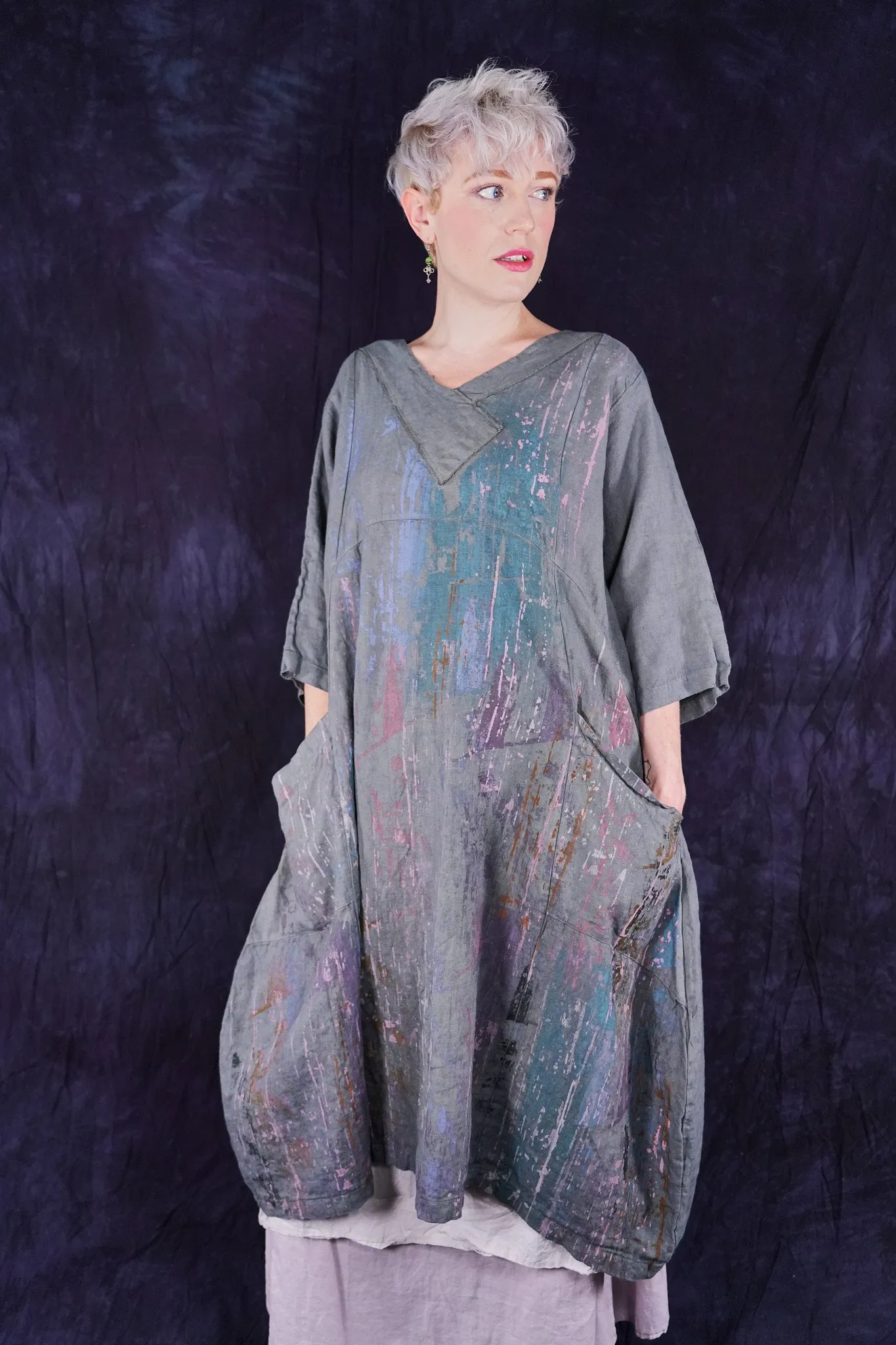 2133 Crossover Linen Tunic Smudge Stick-Artist Palette