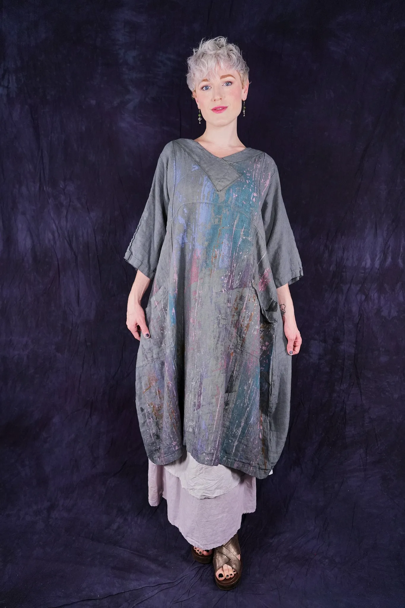 2133 Crossover Linen Tunic Smudge Stick-Artist Palette