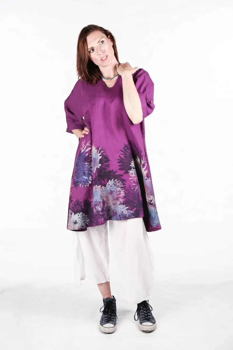 2193 Venetian Linen Magenta Wildflower Burst