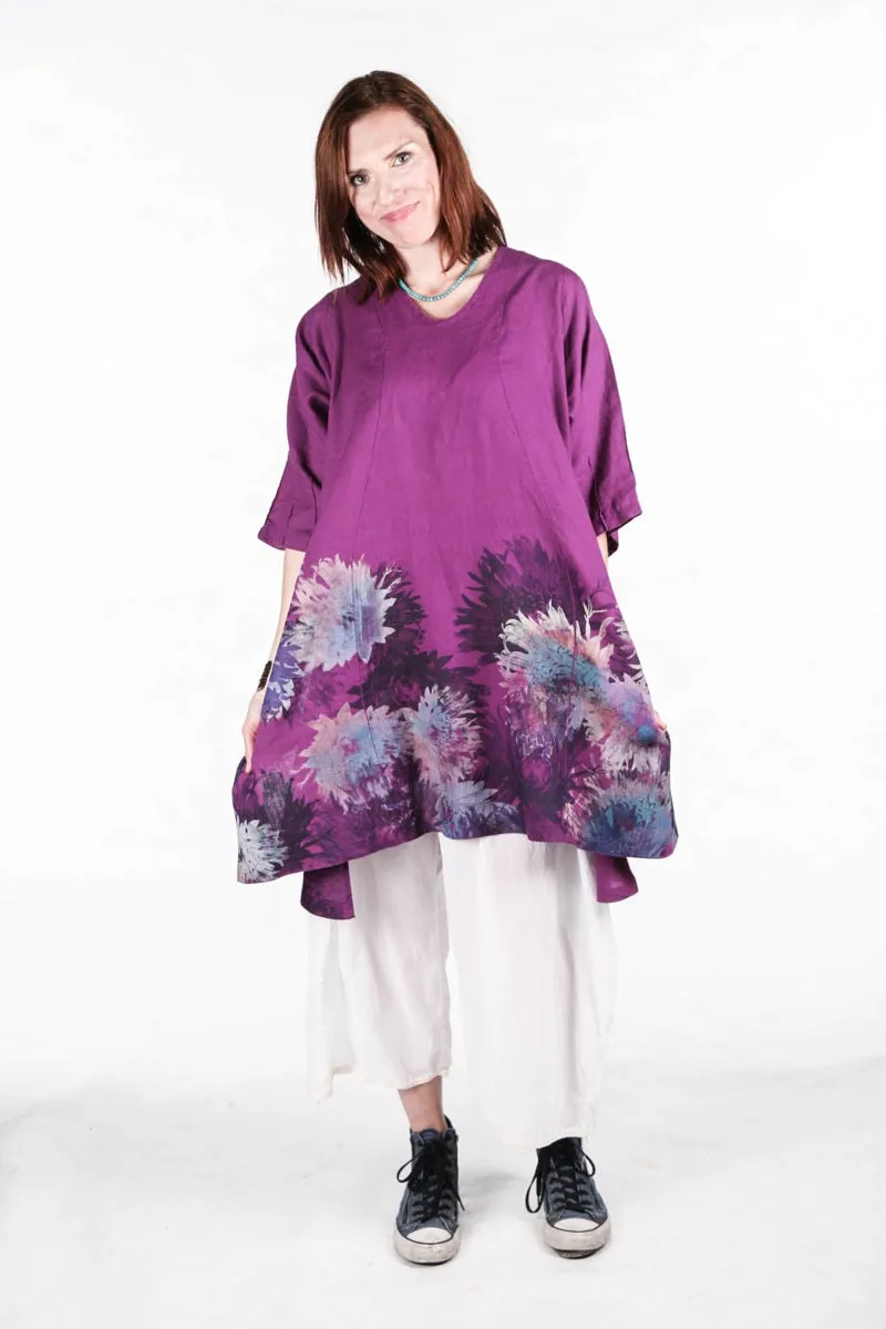 2193 Venetian Linen Magenta Wildflower Burst