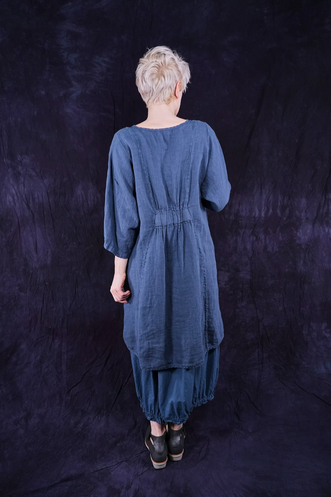 2229 Linen Posey Tunic Echo Blue-P