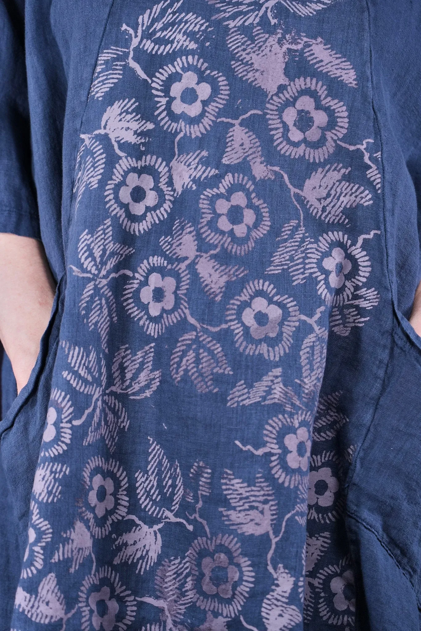 2229 Linen Posey Tunic Echo Blue-P