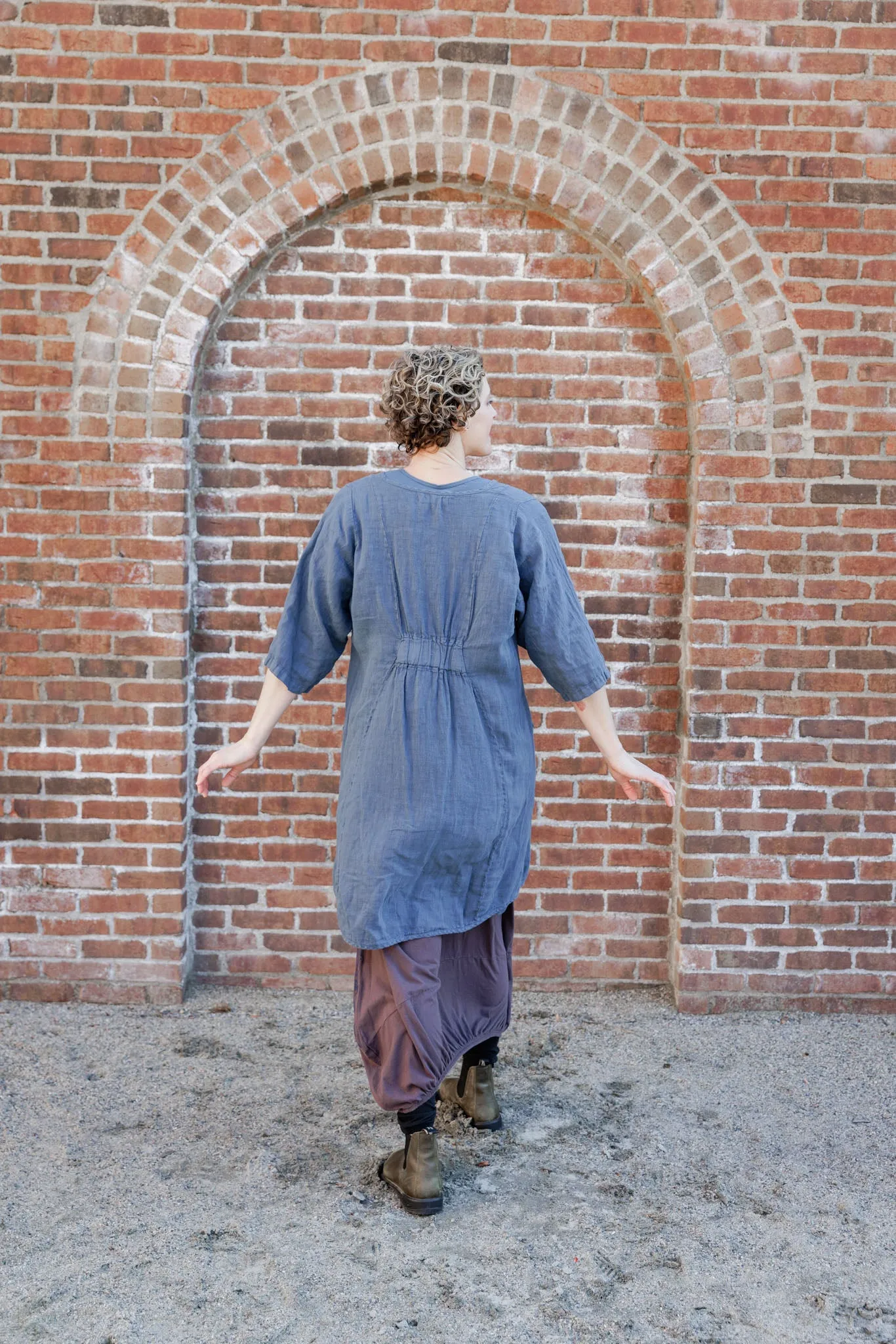 2229 Linen Posey Tunic Echo Blue-P