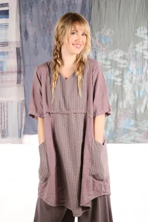 2240 Heart and Soul Tunic Plum Haze with herb stripe-U