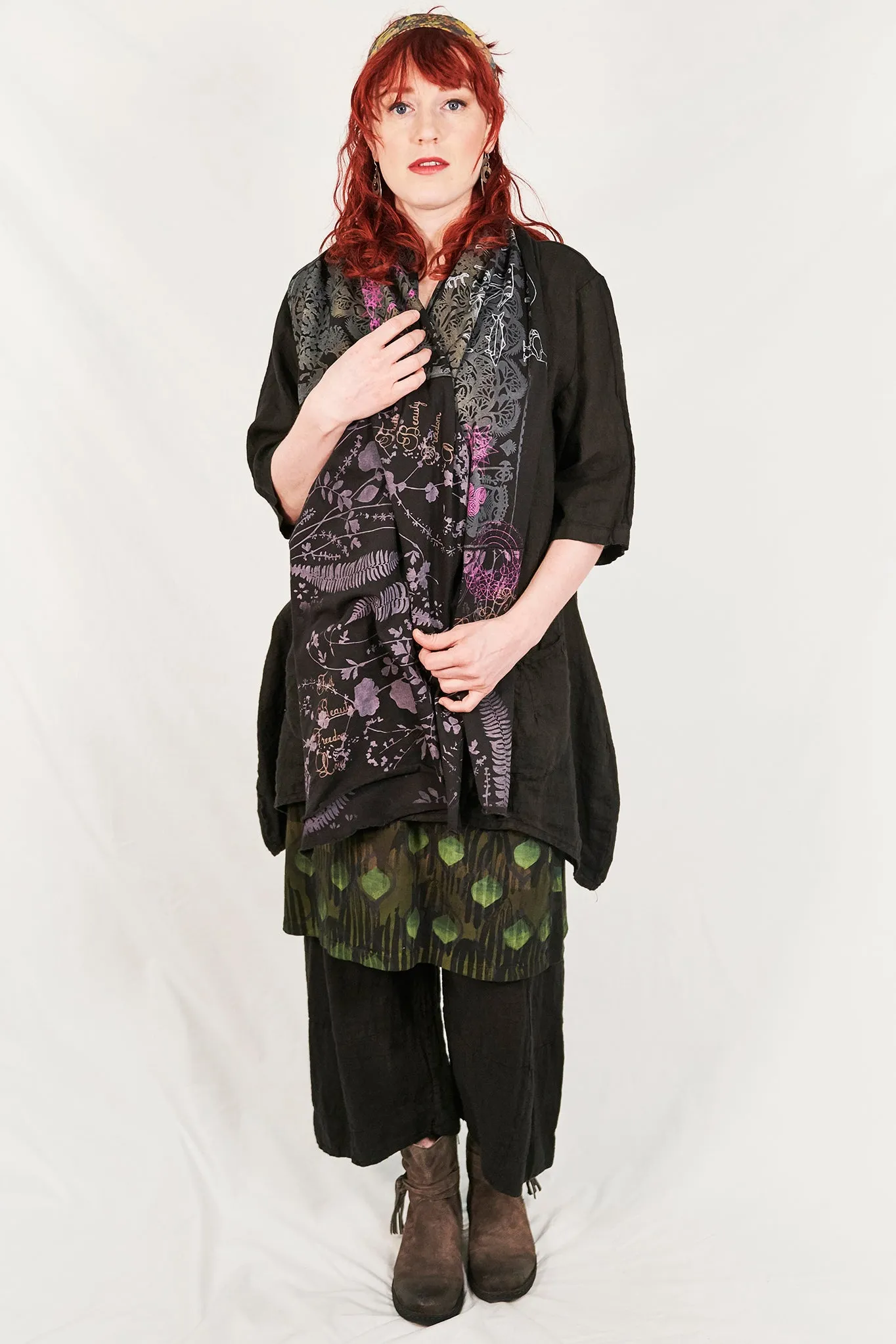 2265  Pinch Pocket Tunic Black-P