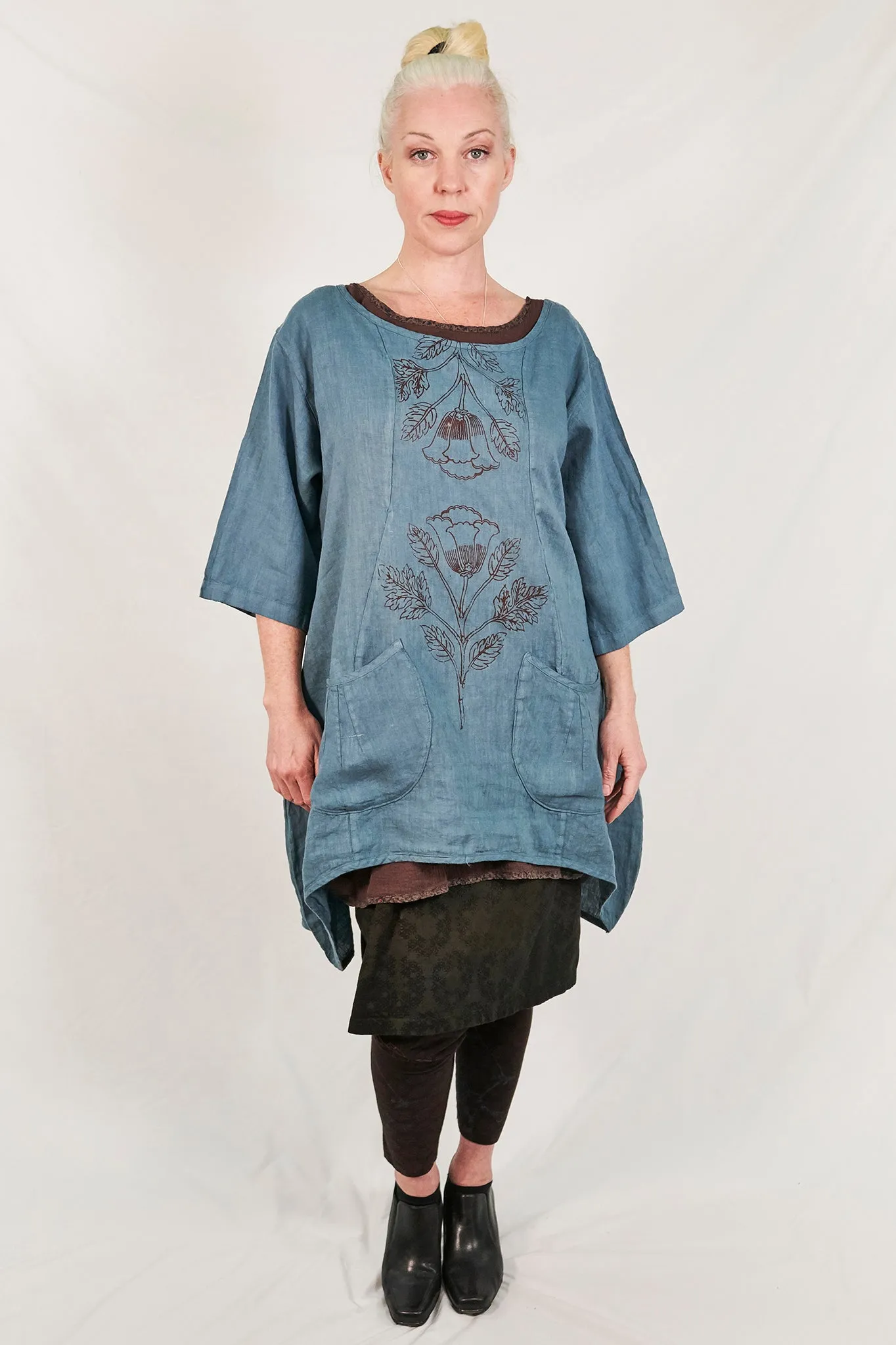 2265  Pinch Pocket Tunic Kingfisher-P