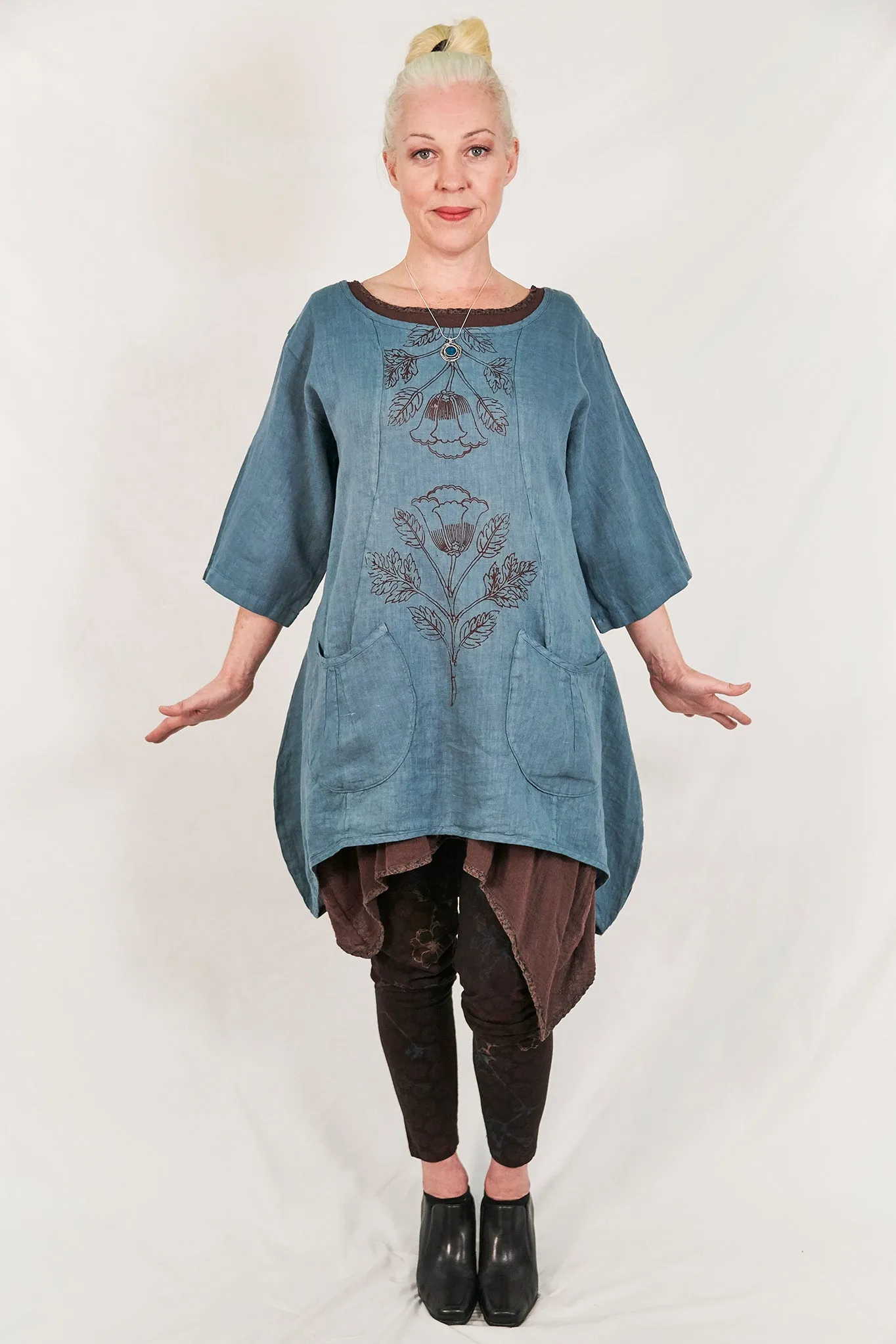 2265  Pinch Pocket Tunic Kingfisher-P