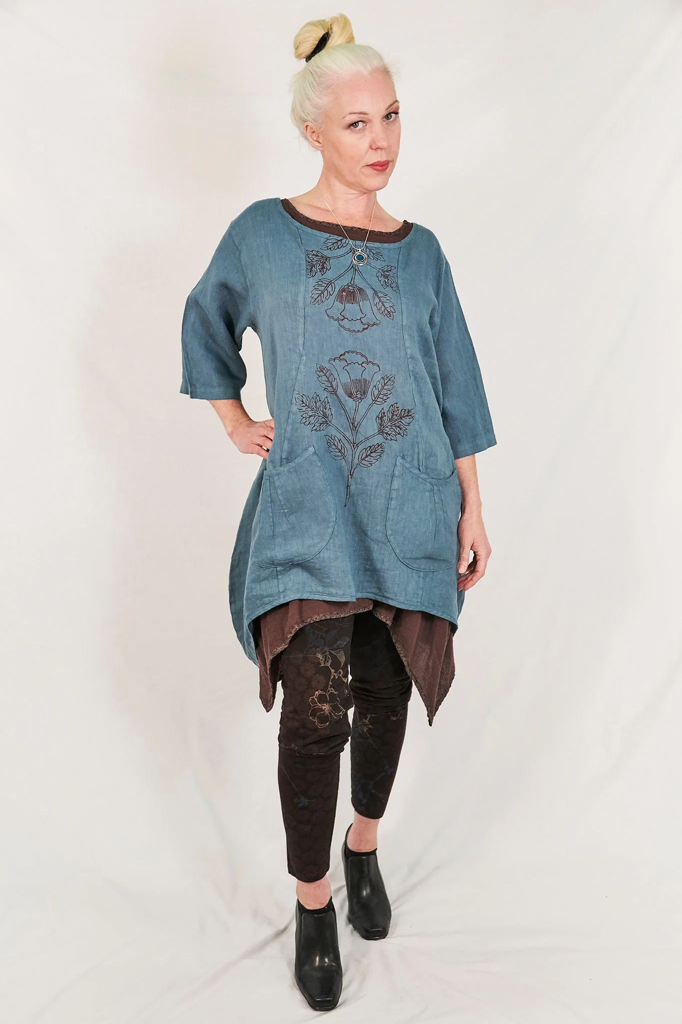 2265  Pinch Pocket Tunic Kingfisher-P