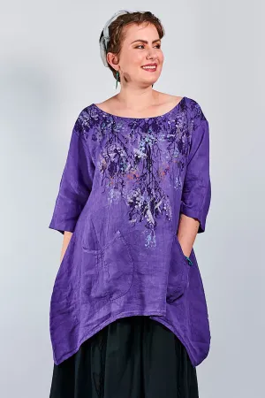 2265  Pinch Pocket Tunic Violet-P