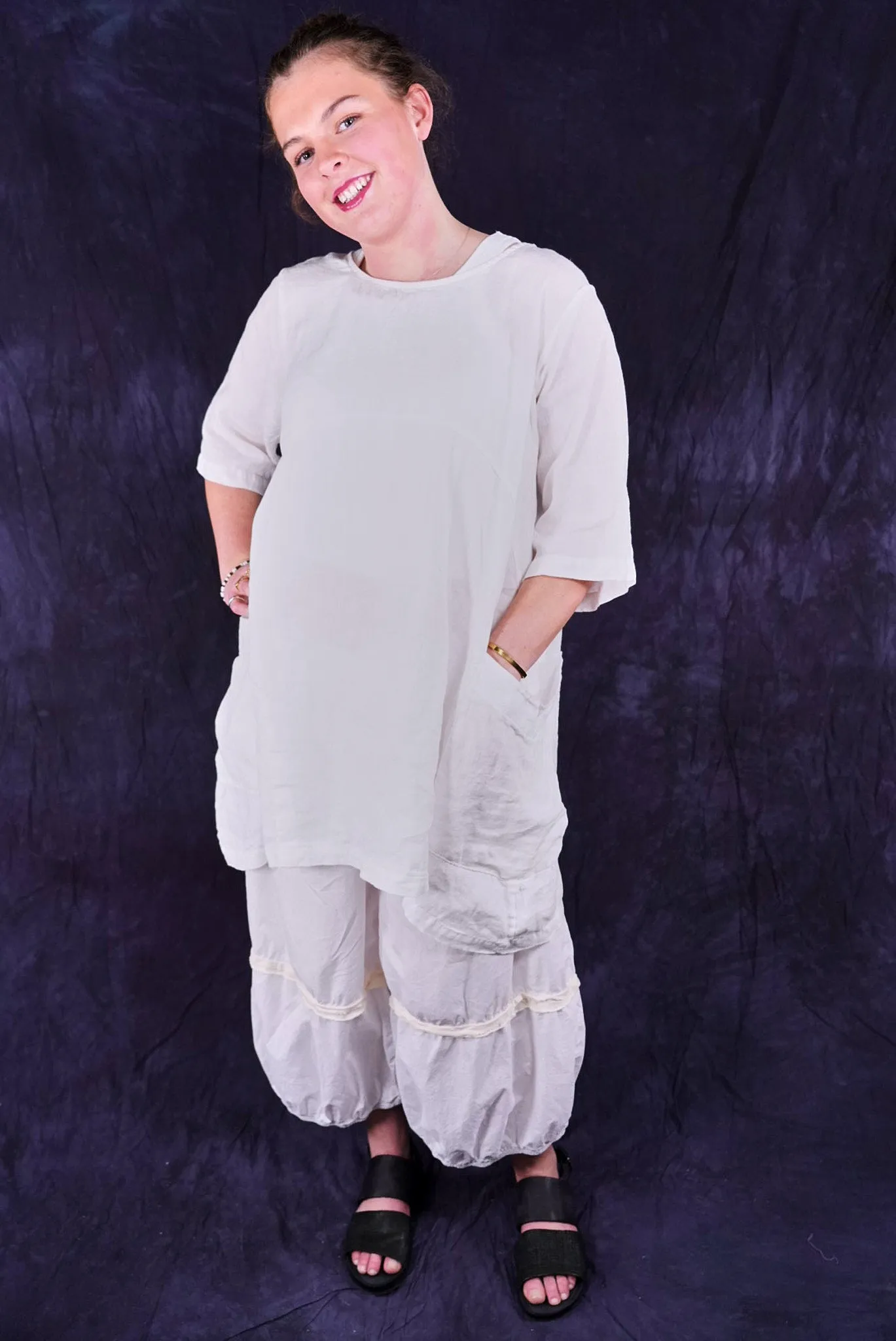 2270 Seaside Linen Tunic White-U