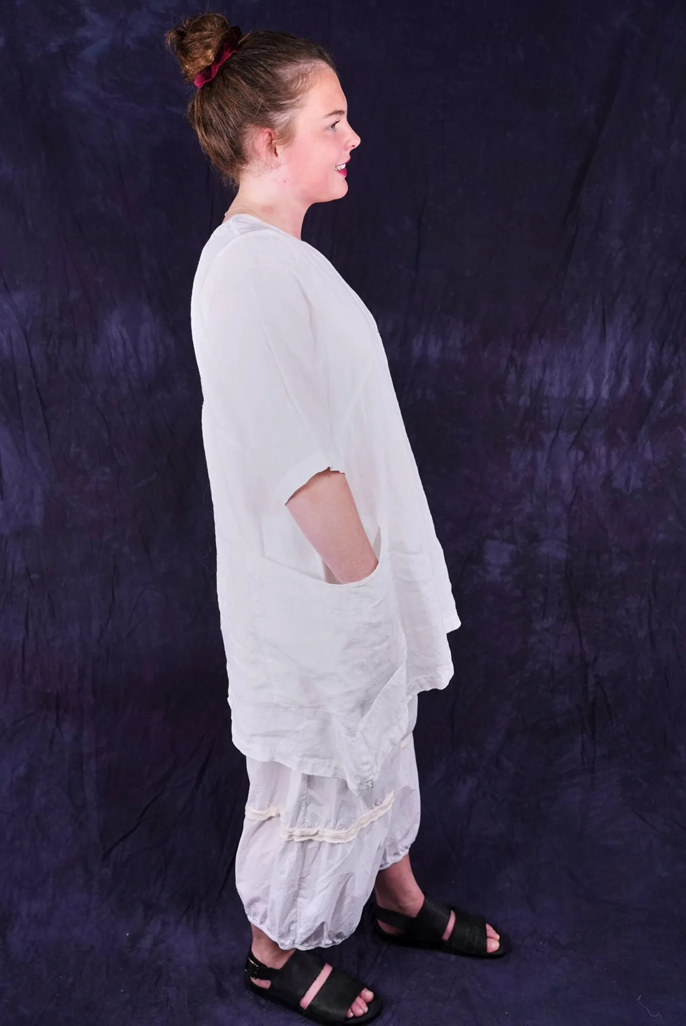 2270 Seaside Linen Tunic White-U