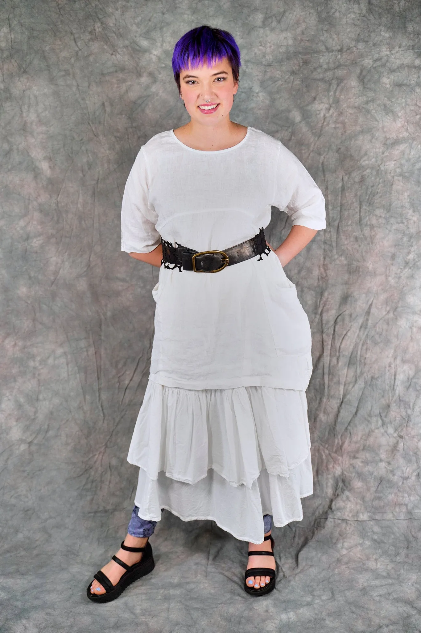 2270 Seaside Linen Tunic White-U
