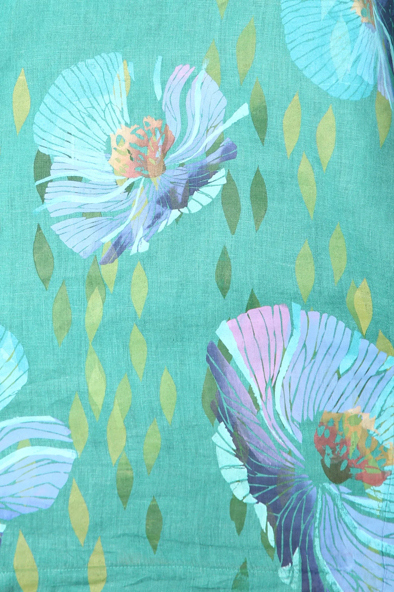 2270-Spring Linen Urchin Tunic Cadmium-P-morning glory