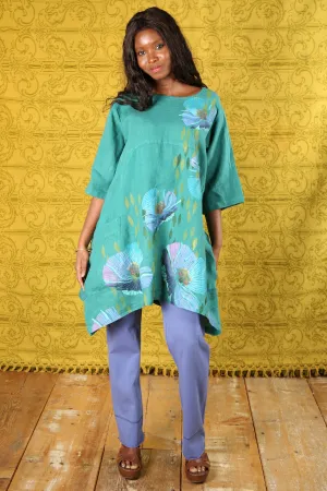 2270-Spring Linen Urchin Tunic Cadmium-P-morning glory