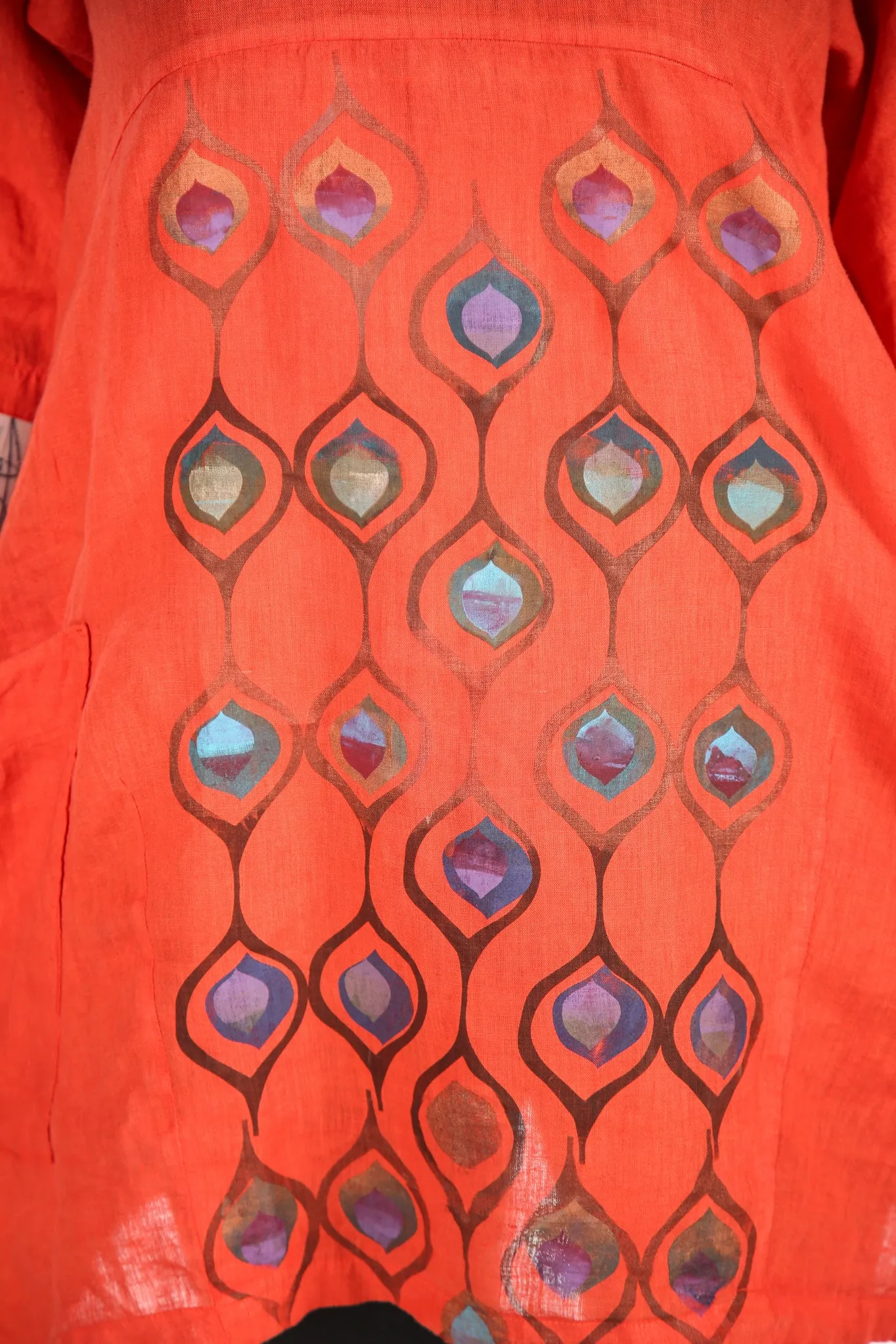 2270-Spring Linen Urchin Tunic Saffron-P
