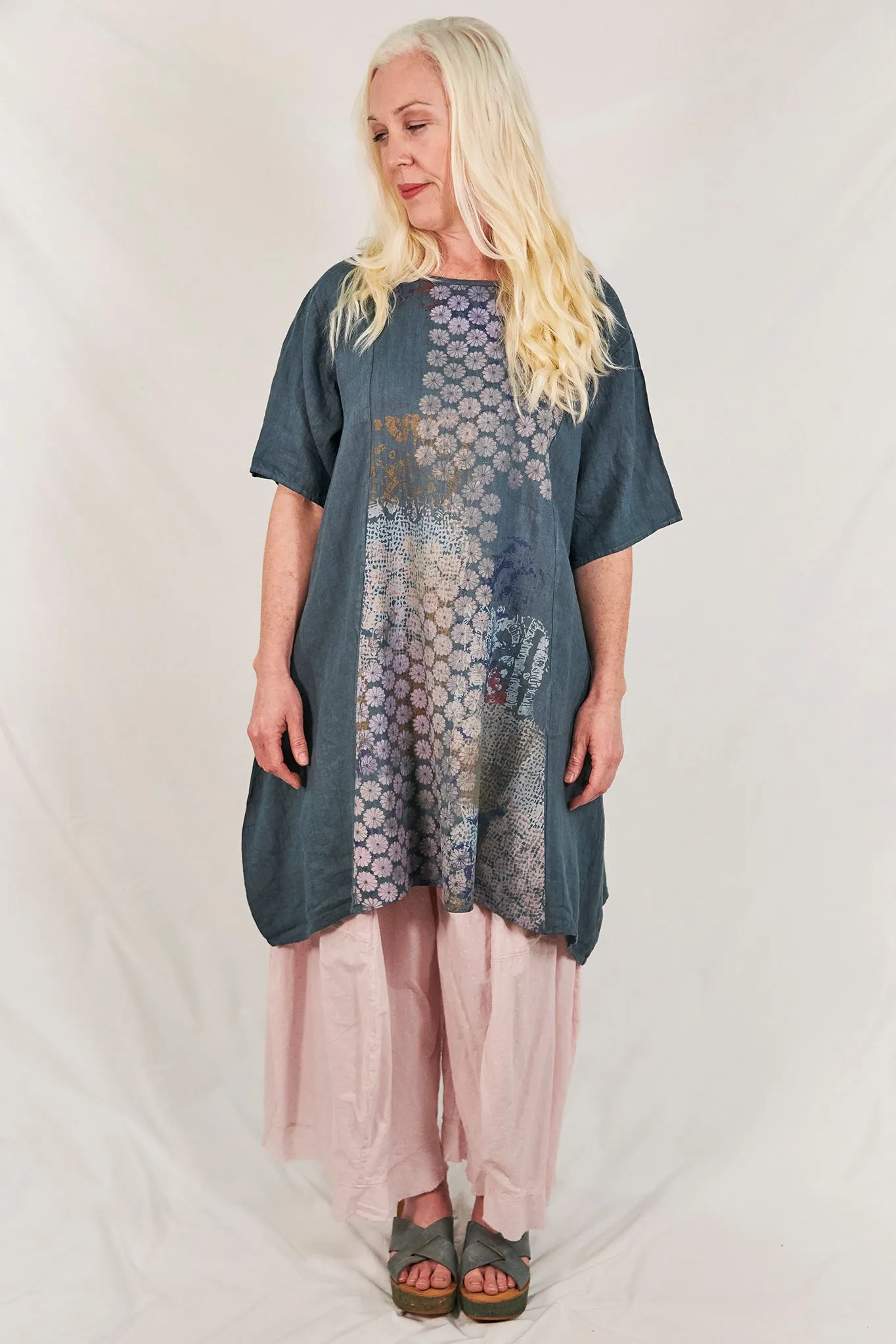 2281 Linen Urchin Tunic Kingfisher-P