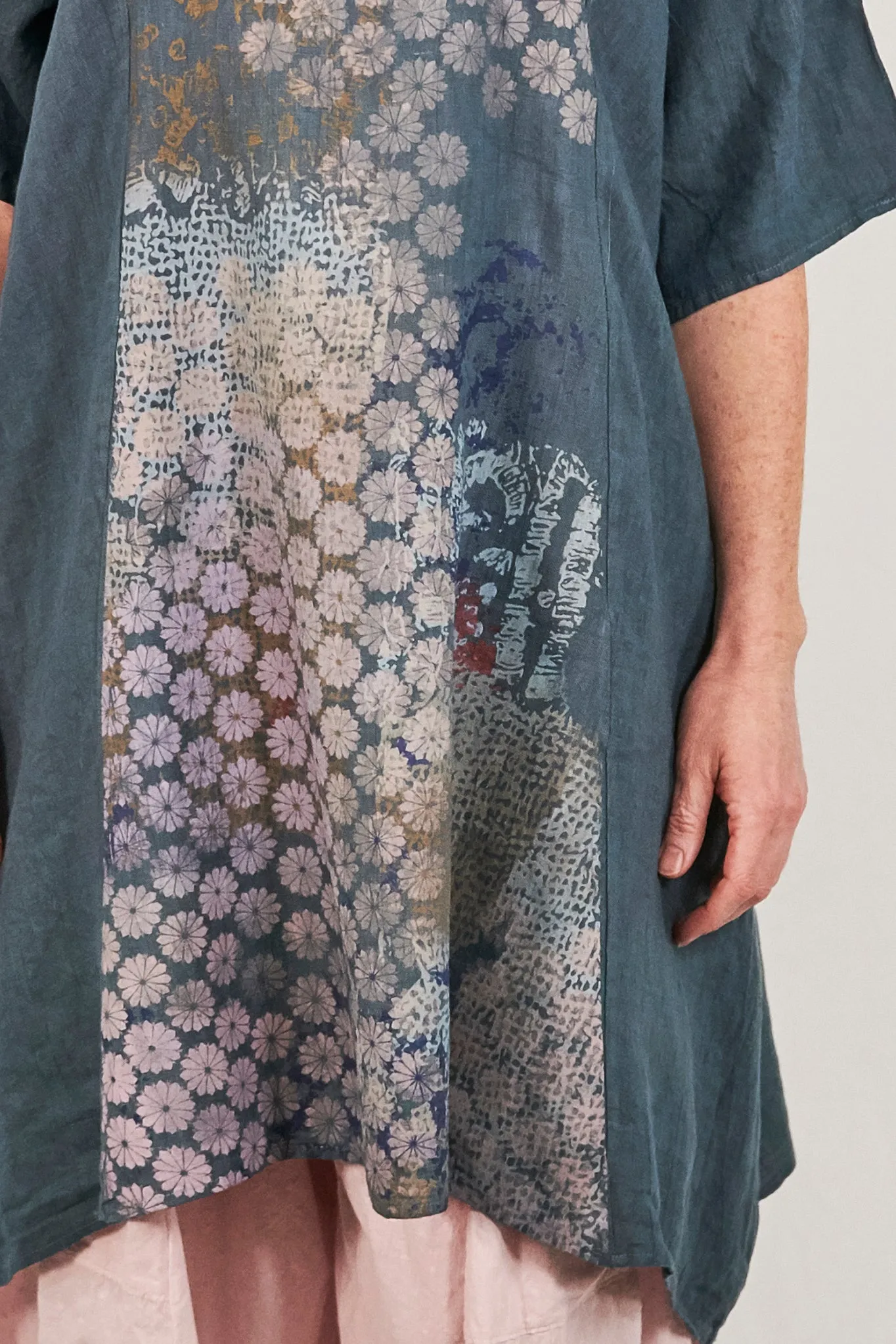 2281 Linen Urchin Tunic Kingfisher-P