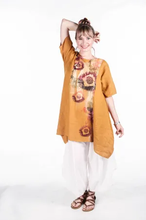 2281 Spring Linen Urchin Tunic Marigold - Bloom Market -P