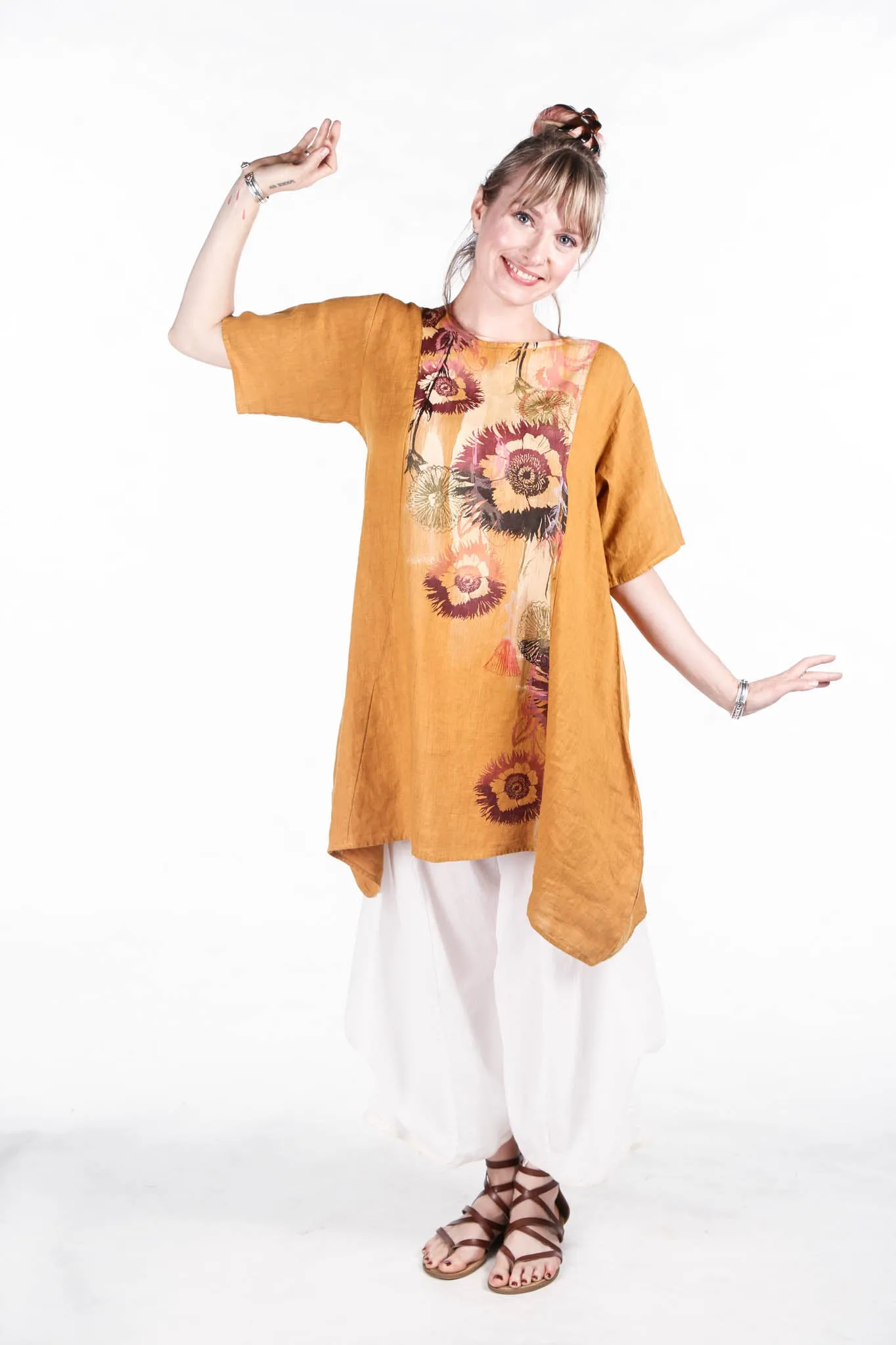 2281 Spring Linen Urchin Tunic Marigold - Bloom Market -P