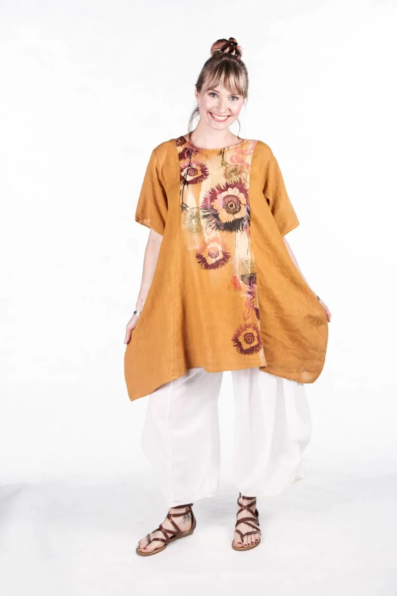 2281 Spring Linen Urchin Tunic Marigold - Bloom Market -P