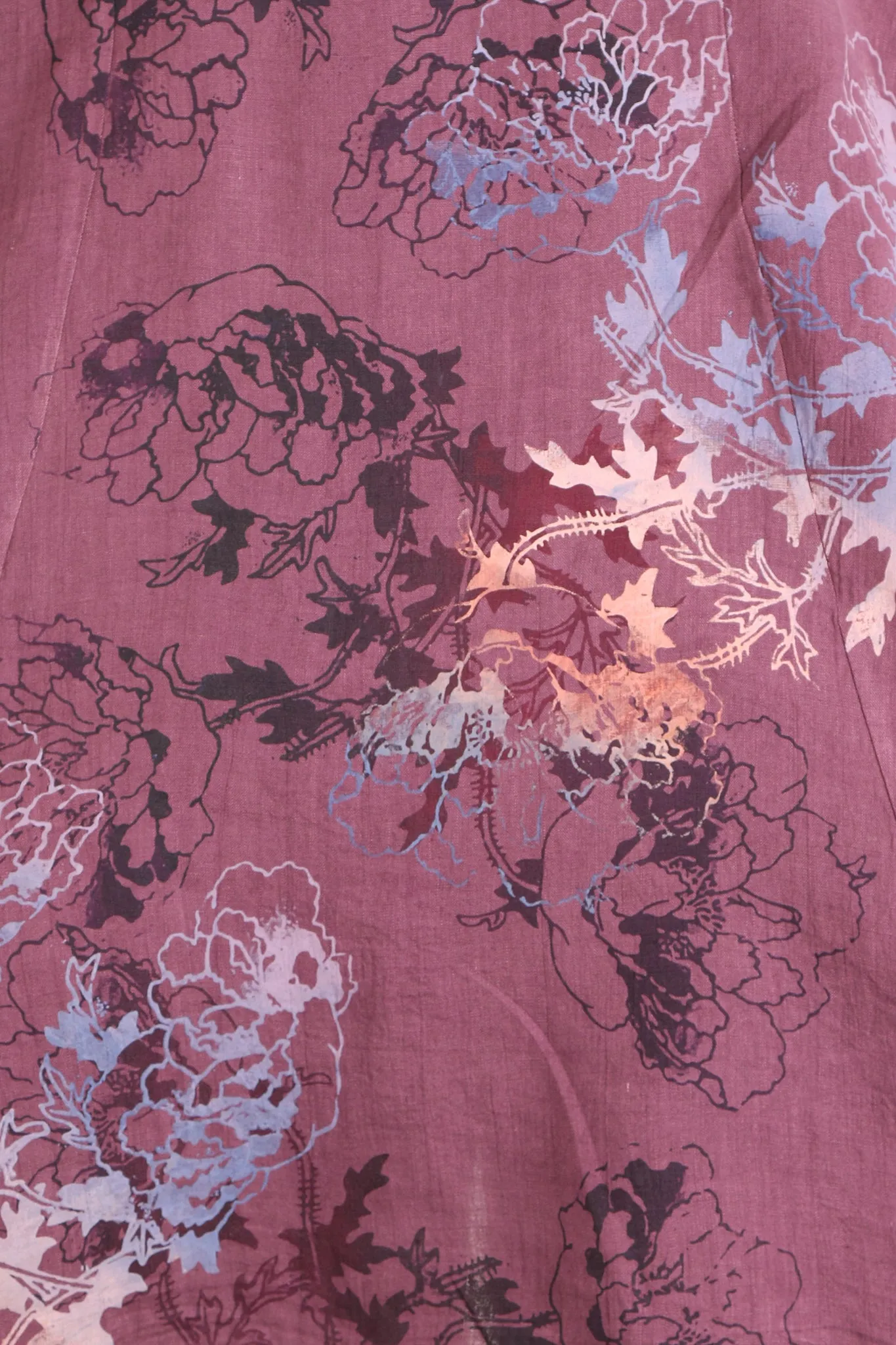 2281 Spring Linen Urchin Tunic- Orchid -Deep & Pastel Florals-P