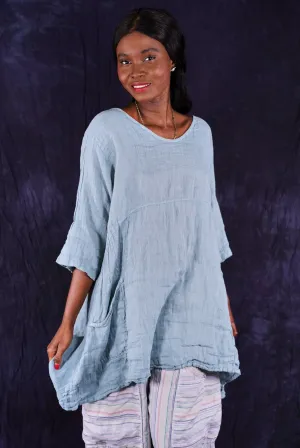 2315 Linen Zen Tunic Early Sky