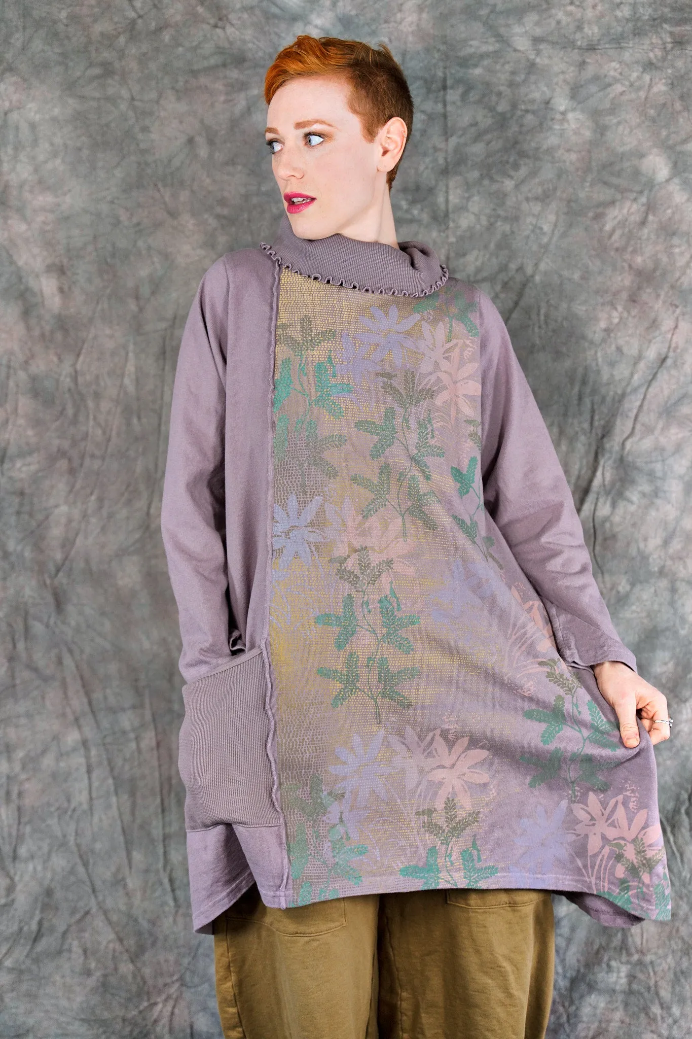2362 Heavy Eco Cotton Pocket Tunic Aurore-P