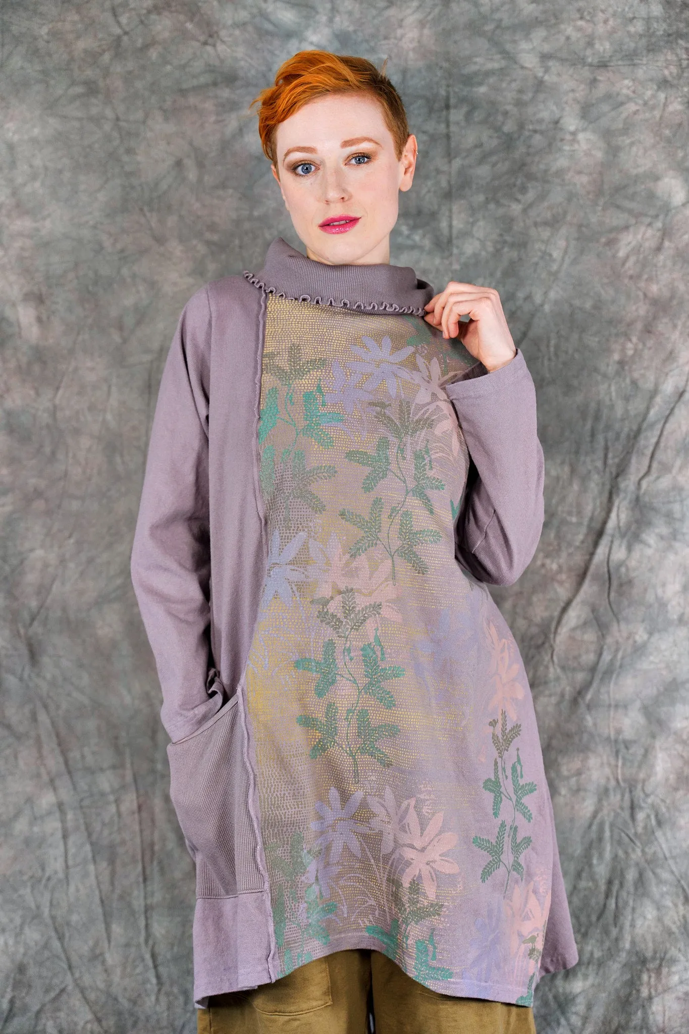 2362 Heavy Eco Cotton Pocket Tunic Aurore-P