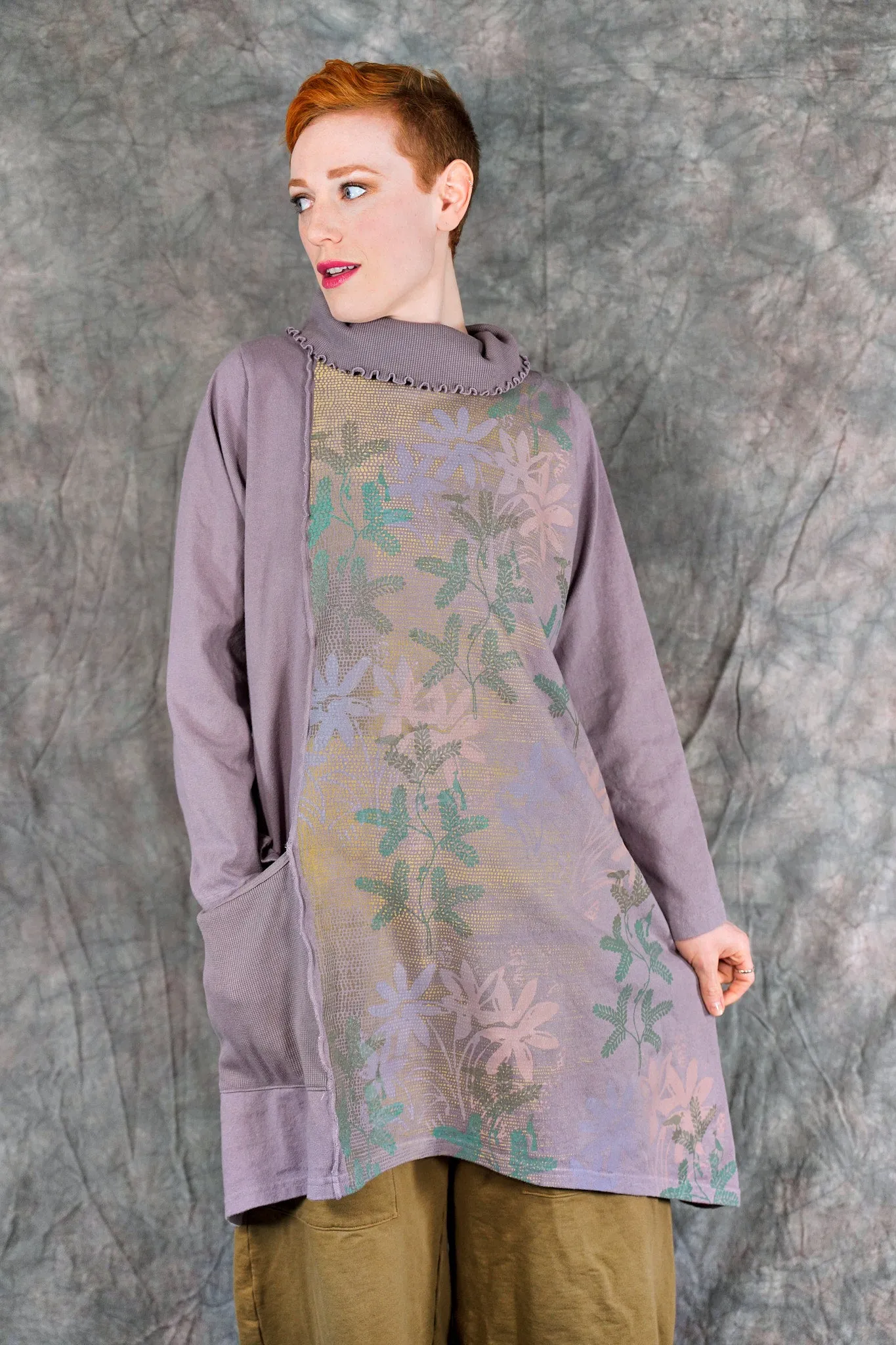 2362 Heavy Eco Cotton Pocket Tunic Aurore-P