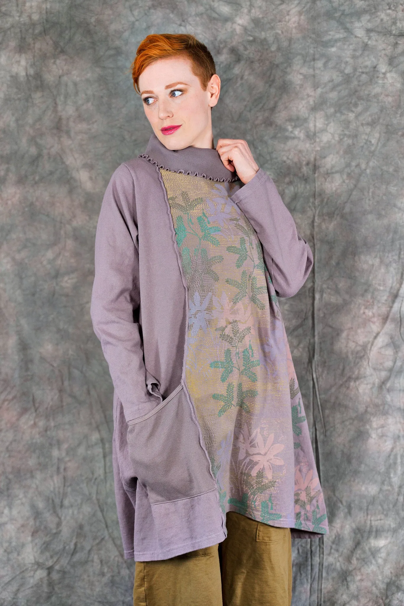2362 Heavy Eco Cotton Pocket Tunic Aurore-P
