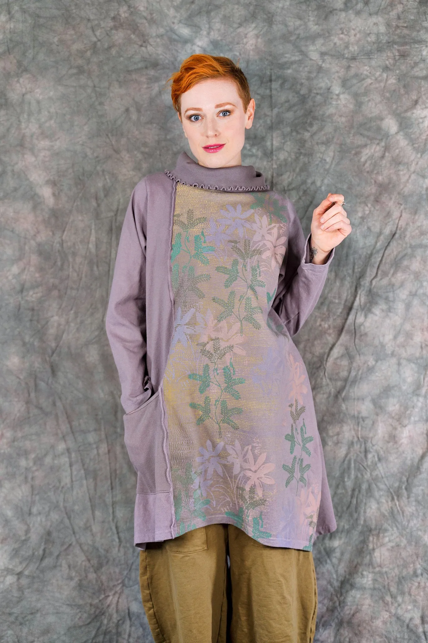 2362 Heavy Eco Cotton Pocket Tunic Aurore-P