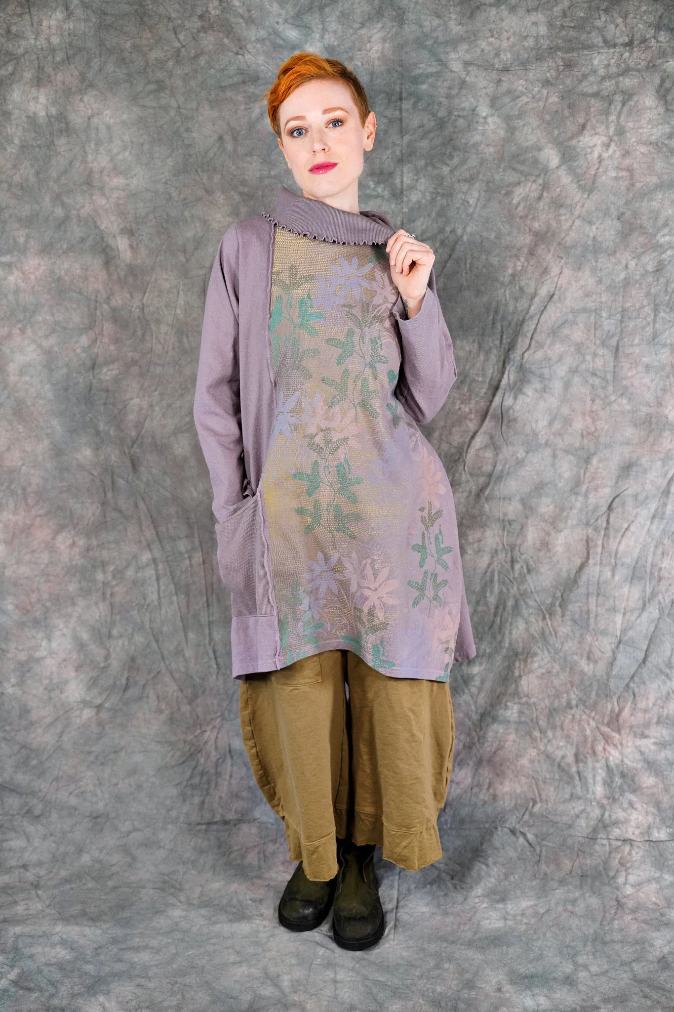 2362 Heavy Eco Cotton Pocket Tunic Aurore-P