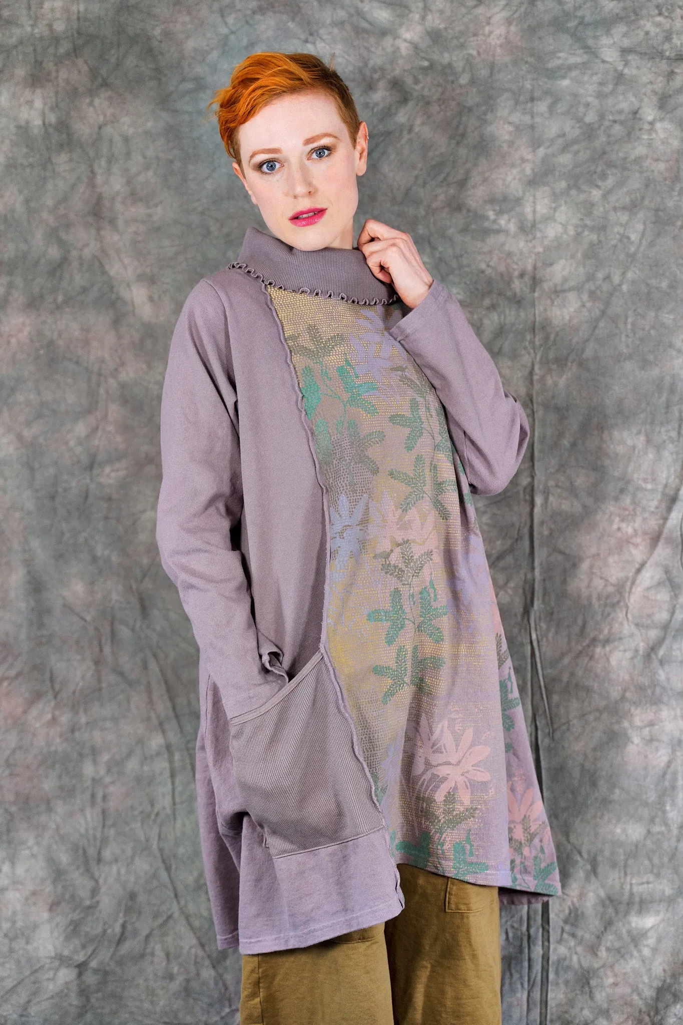2362 Heavy Eco Cotton Pocket Tunic Aurore-P